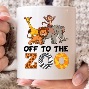 Off To The Zoo Mug, Funny Zookeeper Coffee Cup For Animal Keeper Boys And Girls, Cute Zookeeper Birthday Gift Idea For Men And Women