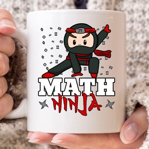 Sellos de profesor personalizados, sello ninja de matemáticas