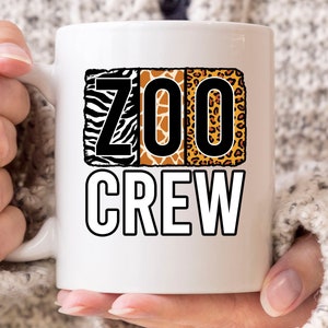 Zoo Crew Mug, Funny Zookeeper Coffee Cup For Animal Keeper Boys And Girls, Cute Zookeeper Birthday Gift Idea For Men And Women