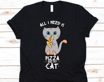 Cat Pizza T Shirt Italian Food Lover, Cat Shirt, Cat Lover Gift, Cat Lover Shirt, Funny Cat Shirt, Pizza Shirt, Pizza Lover