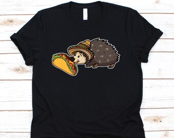 Egel Taco T shirt, Hedgie shirt, Mexicaanse Lover shirt, Taco Lover geschenk, Taco shirt, Cinco de Mayo, Sombrero gift