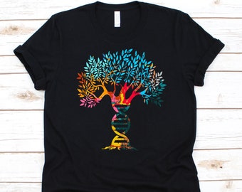 DNA Tree Shirt, Family Trees Lovers, Genealogist Shirt For Men And Women, Genealogy Graphic, Family History Shirt, Cute DNA Tree Design