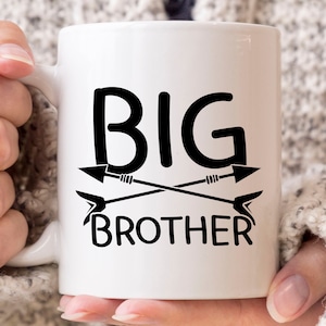Big Brother Becher, süße Big Brother Ankündigung Kaffeetasse für Kinder und Kleinkinder, lustige neue Big Brother Geschenkidee, Big Brother Becher