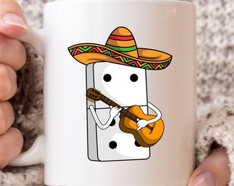 Mexican Domino Tile Mug, Cinco De Mayo Cup, Gift For Domino Players, Domino Tile Design, Tile-Based Games, Domino Run, Dominoes Coffee Mug