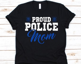 Trotse politie moeder shirt, politie shirt, plaatsvervanger shirt, wet handhaver shirt, cop shirt, 4 juli shirt, dunne blauwe lijn shirt, cadeau voor moeder