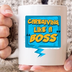 Caregiving Like A Boss Mug, Funny Caregiving Coffee Cup For Men And Women Caregivers, Cute Caregiver Mug, Caregiver Gift Idea