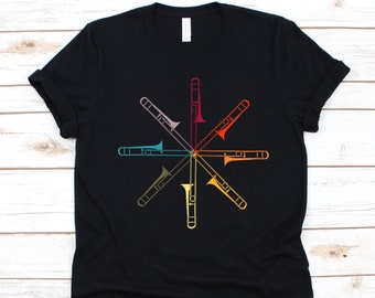 Trombones Shirt, Musician Gift, Musical Instrument, Trombone Lovers, Brass Instrument, Valve Trombone, Superbone Design, Trombonist T-Shirt