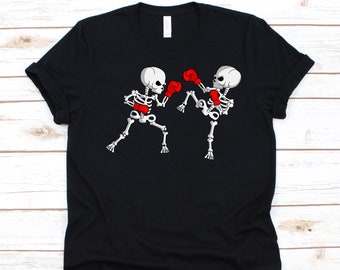 Skeleton Kickboksers Shirt, Cadeau voor Kickboksers, Gevechtssporten, Martial Artists T-Shirt, Kicking Graphic, Grappig Skeleton Design, Muay Thai