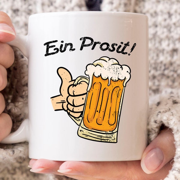 Ein Prosit Mug, cadeau de festival de bière drôle pour les hommes et les femmes allemands, tasse de café cool Germany Party pour les amateurs de bière, événement de consommation de bière