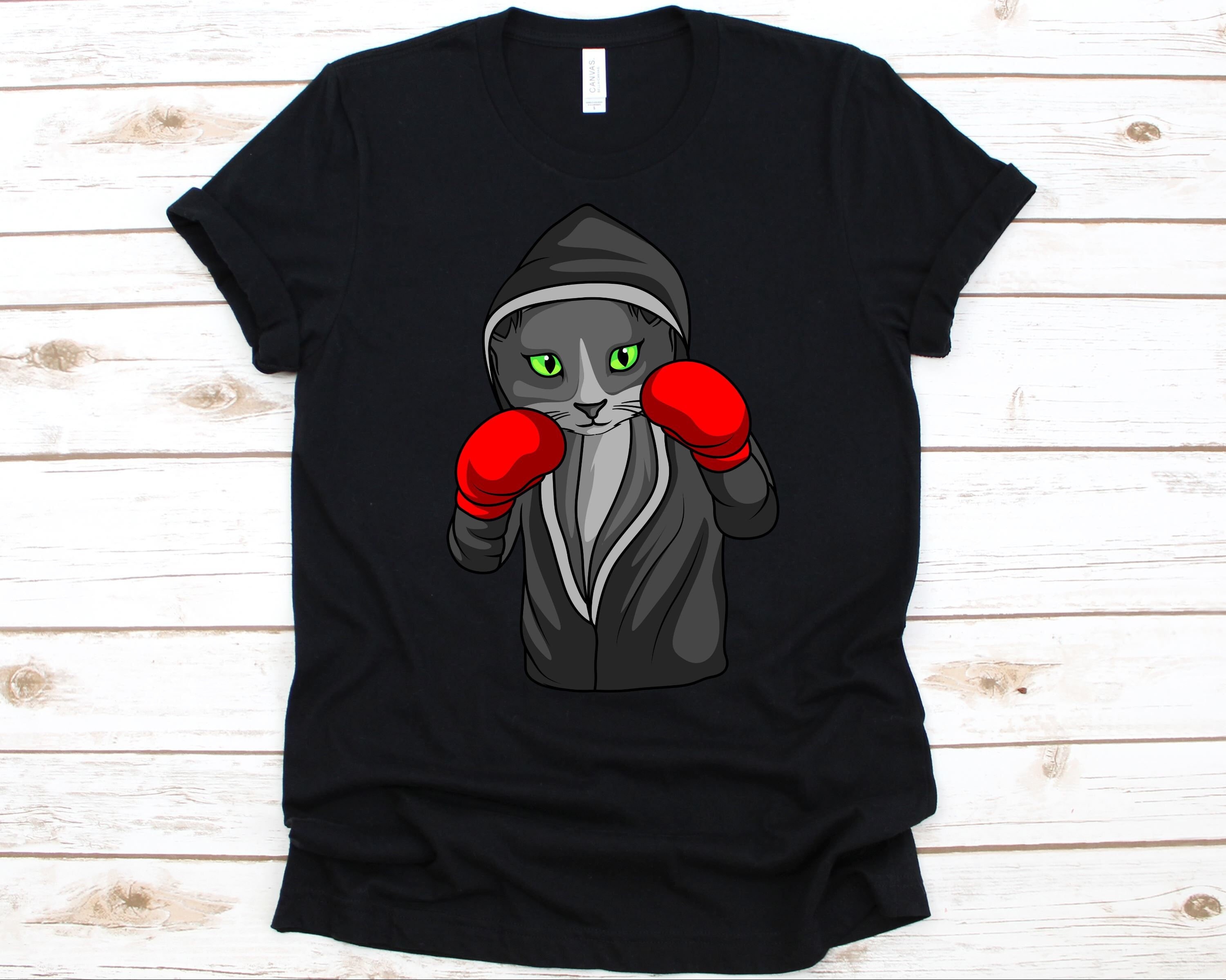 Boxing cat t shirt discount