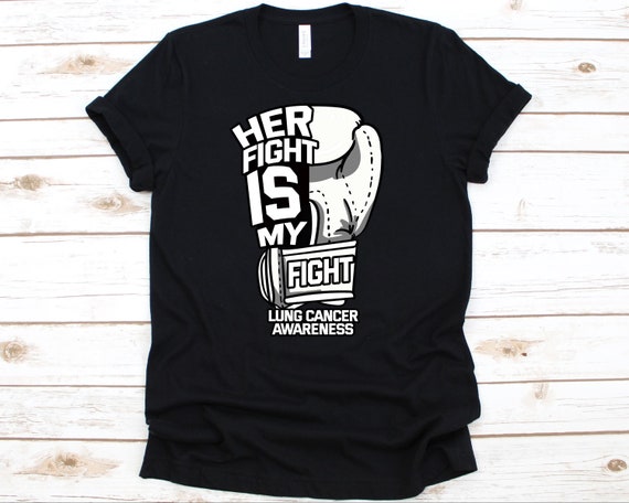 Lung Cancer Awareness T Shirt White Ribbon Her Fight Gift Lung Cancer Awareness T Shirt White Ribbon Her Fight Gift