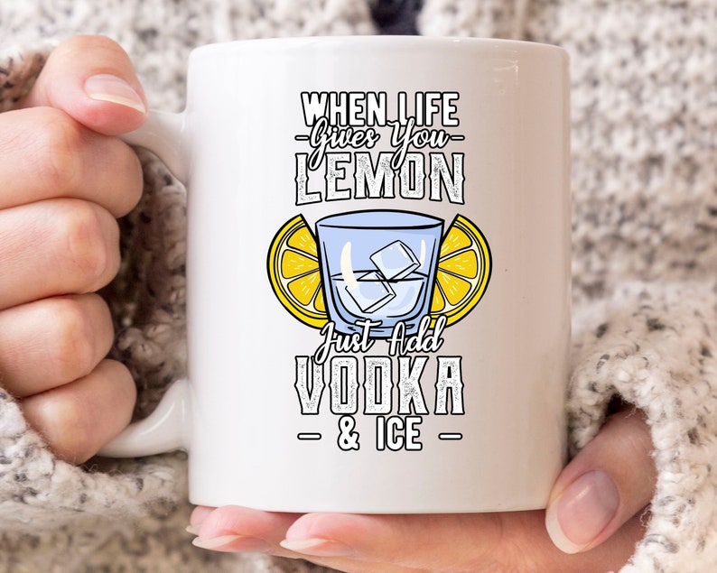 Just Add Vodka and Ice Mug Funny Vodka Drinking Coffee Cup Etsy