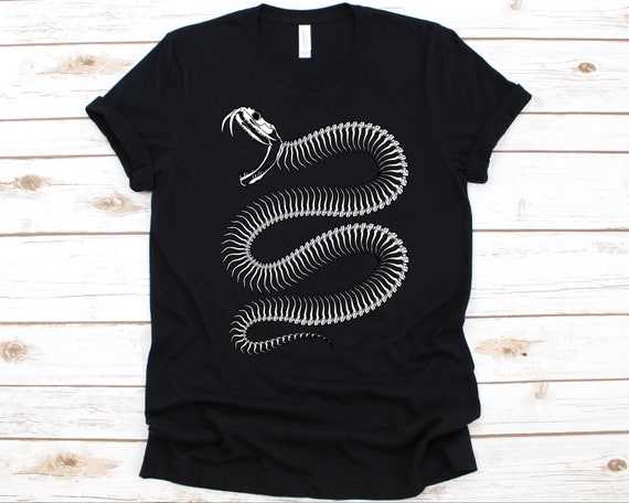 Camisa de serpiente esqueleto camisa de amante de la serpiente para hombres y mujeres calavera de serpiente camisa de herpetologia de serpiente camiseta de serpiente ano de la serpiente mascota vibora