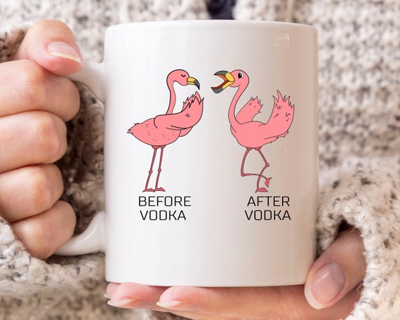 Flamingo Vodka T-Shirt Before After Drunk Bird Alcohol Gift Flamingo Vodka T-Shirt Before After Drunk Bird Alcohol Gift