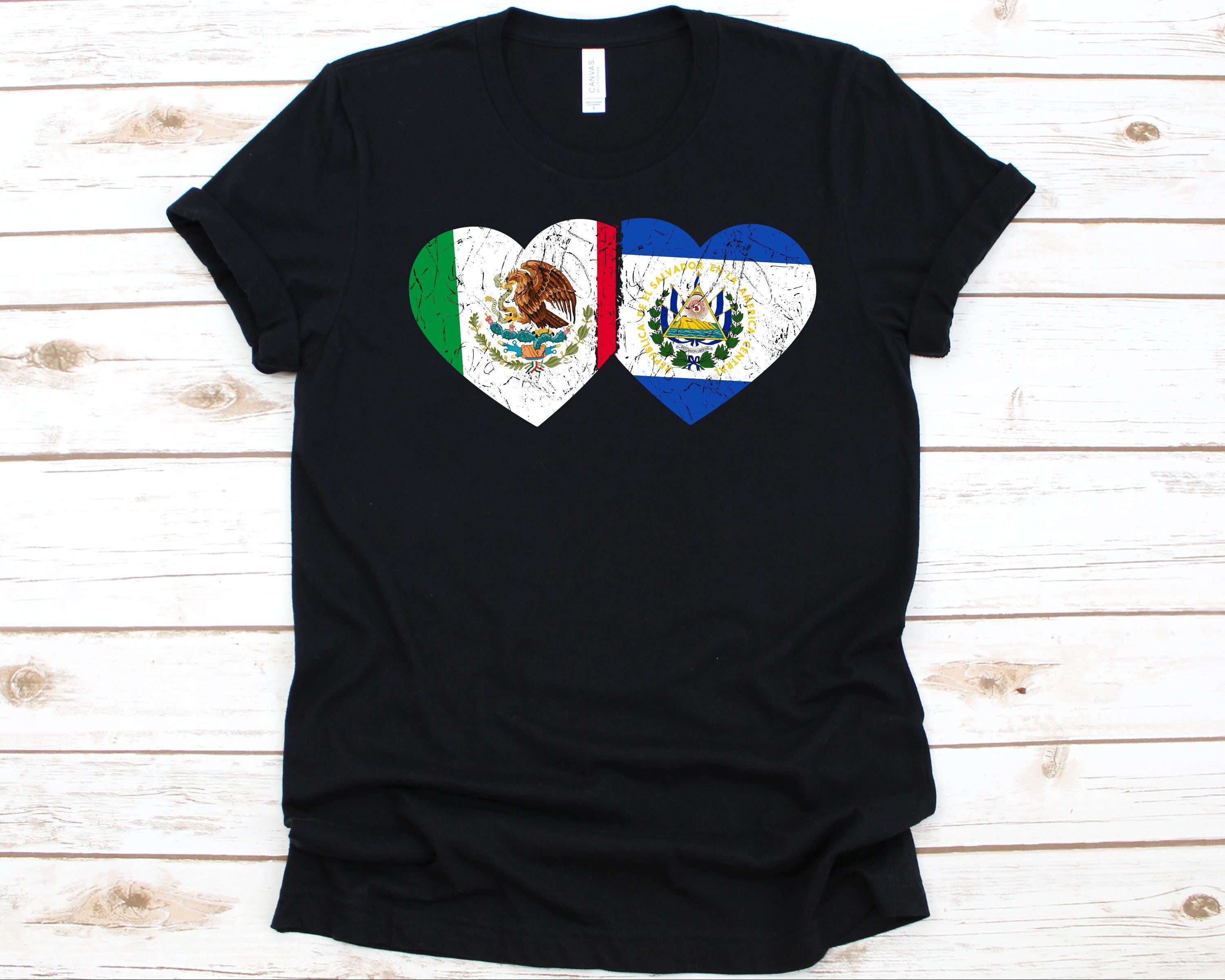 Half Mexican Half Salvadorian Shirt Salvadorans Gift El Etsy