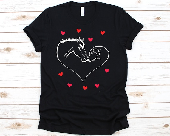 Camisa de perro de caballo caballo perro regalo de amante de