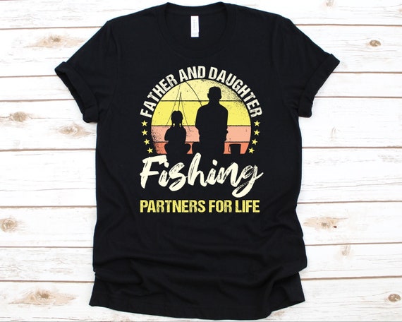 Father and Daughter Fishing Shirt, Fishing Gift, Fish Catching Lover,  Sportfishing Shirt, Fisherman Design, Fishing Rod Graphic, Fisherfolk 