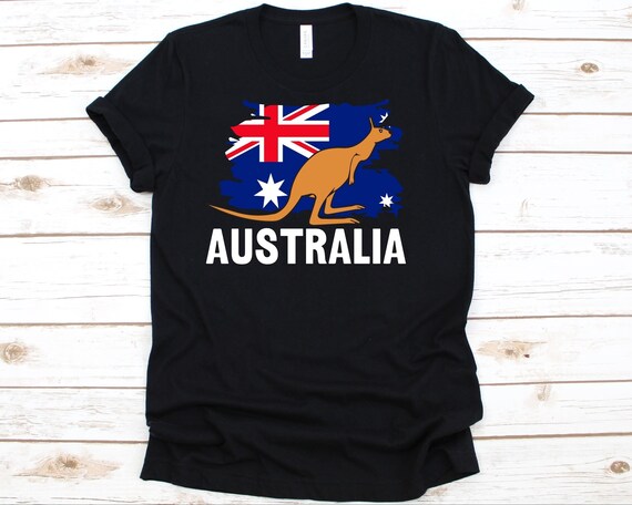 Australian Flag T-Shirt Kangaroo Tshirt Australia Tee Gift Australian Flag T-Shirt Kangaroo Tshirt Australia Tee Gift