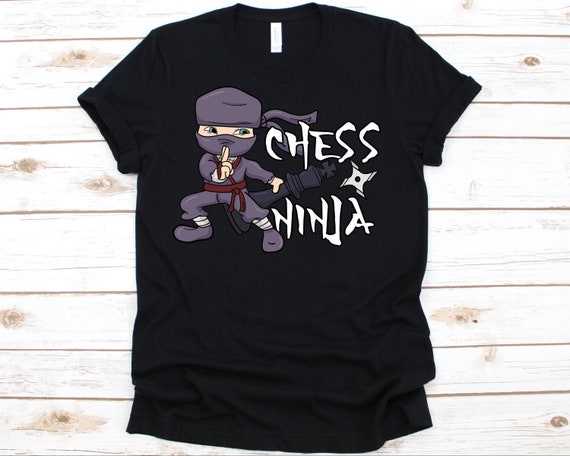 Chess Ninja T Shirt, Chess Shirt, Chess Gift, Ninja, Ninja Shirt, Board Game Lovers, Strategy Game, Ninjutsu Gift