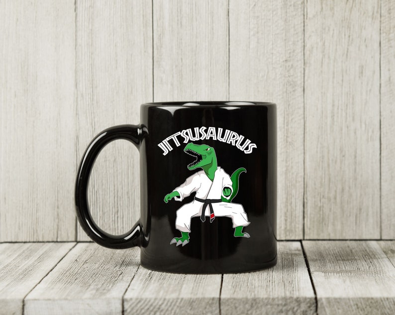 Jitsusaurus Mug Cute Dinosaur Coffee Cup For JiuJitsu Etsy