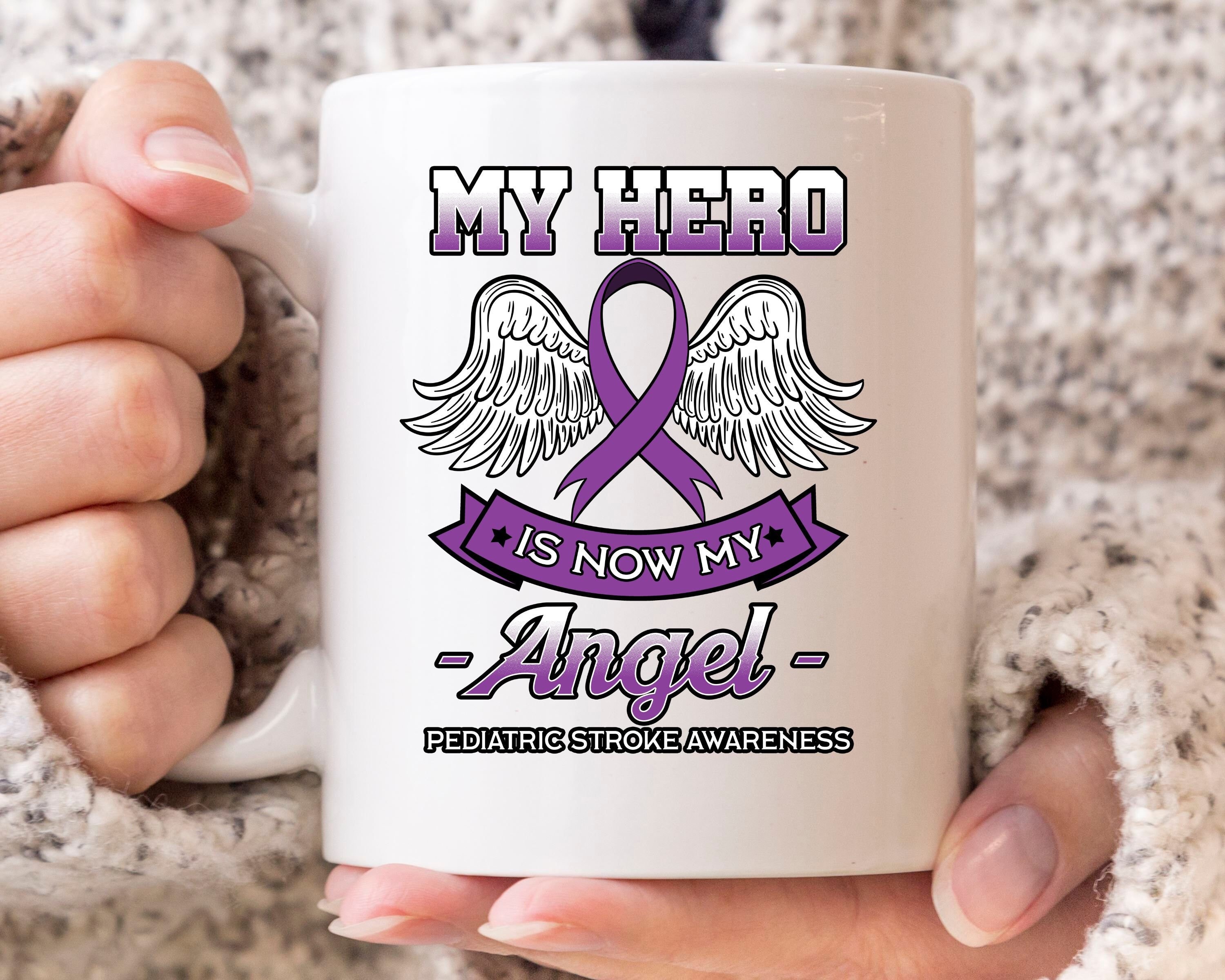 My Hero Is Now My Angel Stroke Awareness T-Shirt My Hero Is Now My Angel Stroke Awareness T-Shirt