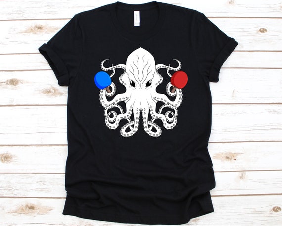 Octopus Pingpong Player Shirt, Table Tennis Player, Ping Pong Shirt, Paddle Design, Whiff-Whaff Shirt, Ping Pong Ball Graphic, Sports Lover