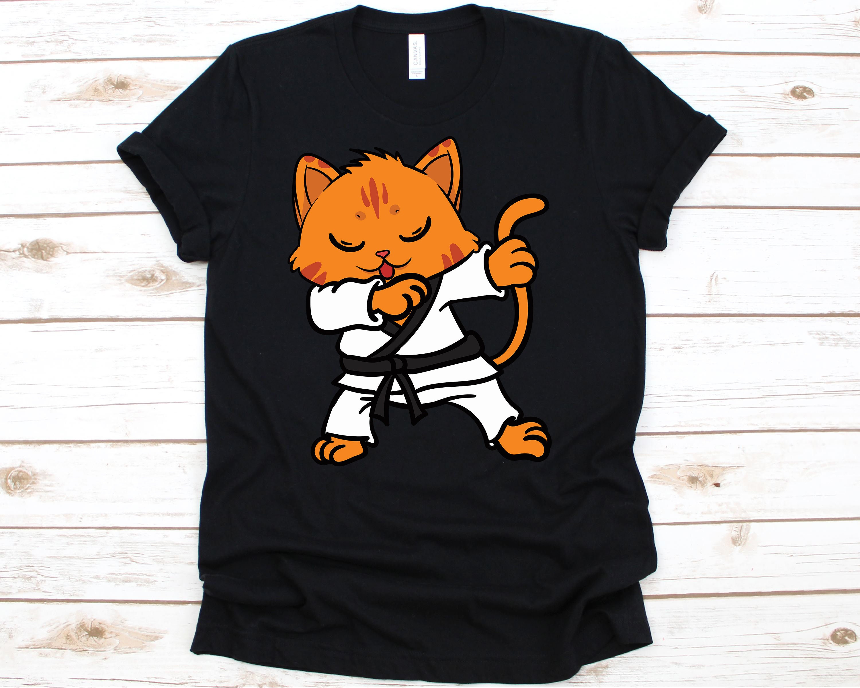 Karate cat shirt hotsell