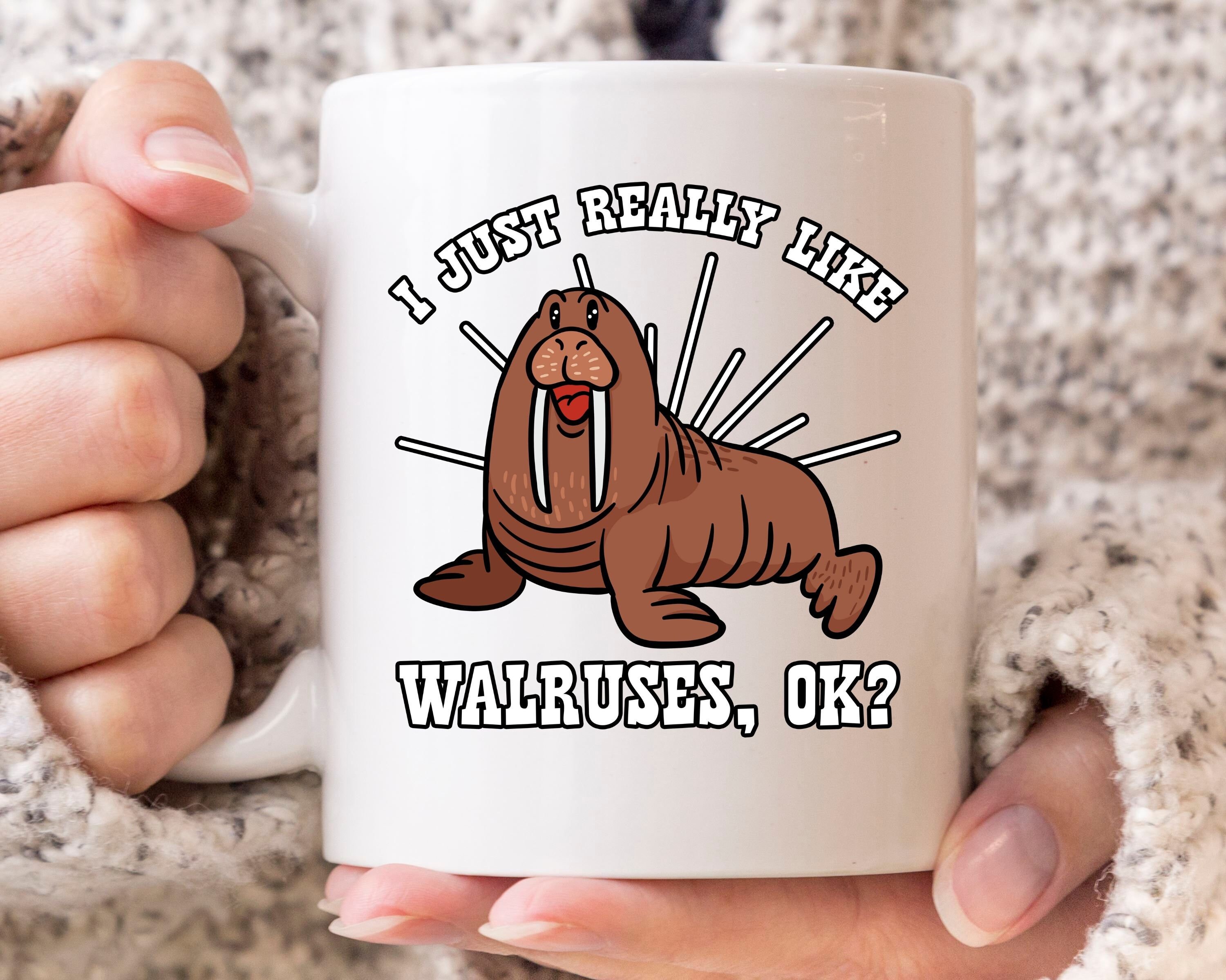 Personalised walrus mug be yourself any name gift fun christmas work present Personalised walrus mug be yourself any name gift fun christmas work present