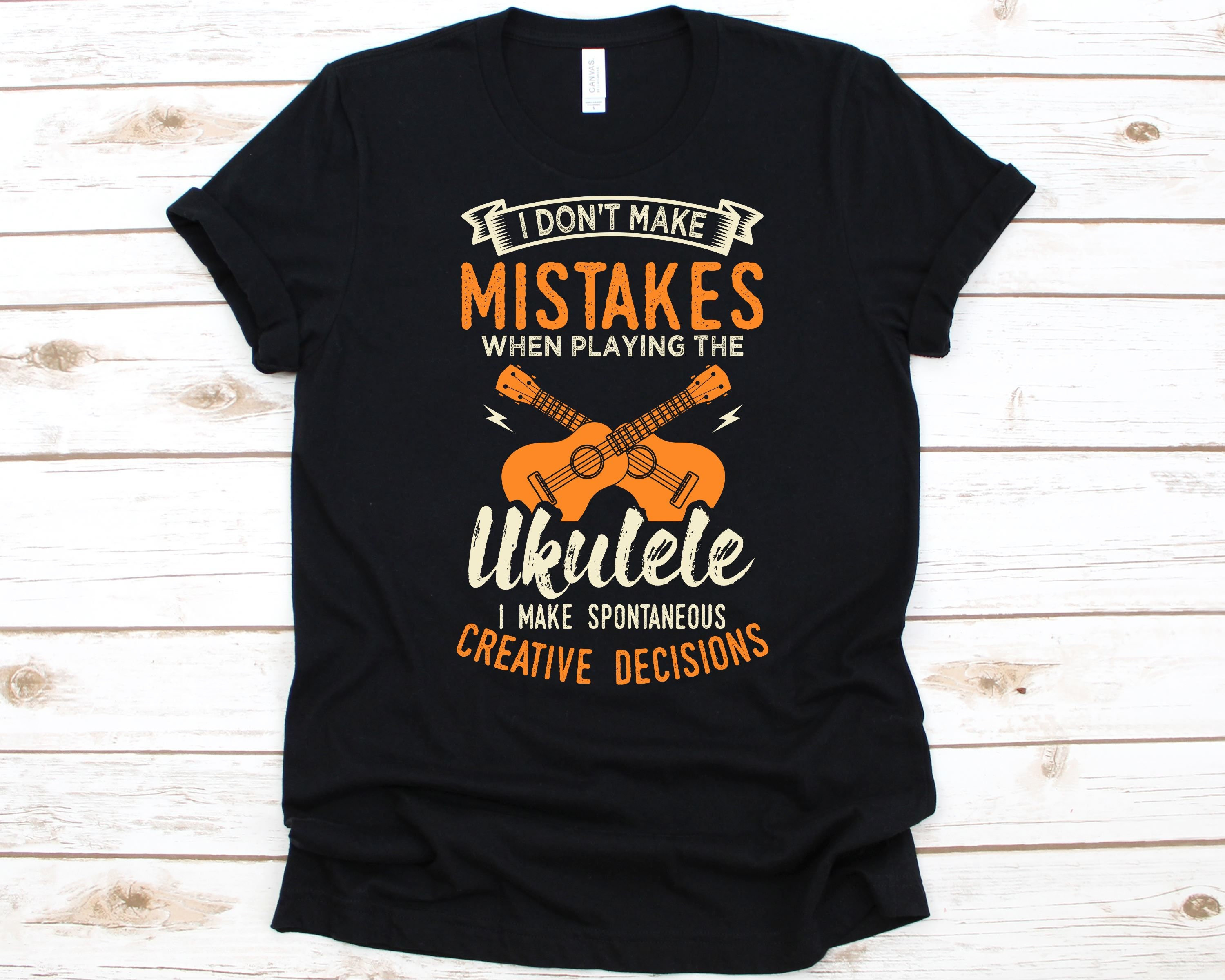 T-shirt Donna In Cotone Biologico 'Ukulele Definition' - Maglietta Musicale Con Stampa A Base D'acqua, Taglie S-XXL, Vestibilità Comoda
