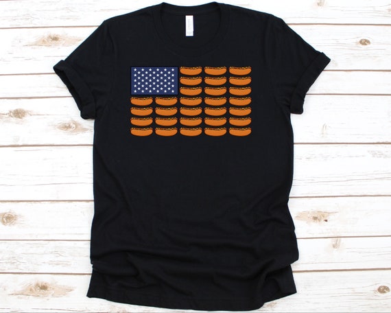 American Hot Dog Shirt, USA Flag, Independence Day Gift, Cornmeal Batter, Sausage Gift, Sausage Lover, Franks