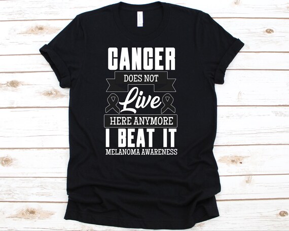 Skin Cancer Melanoma Awareness T-Shirt Black Ribbon Gift Skin Cancer Melanoma Awareness T-Shirt Black Ribbon Gift