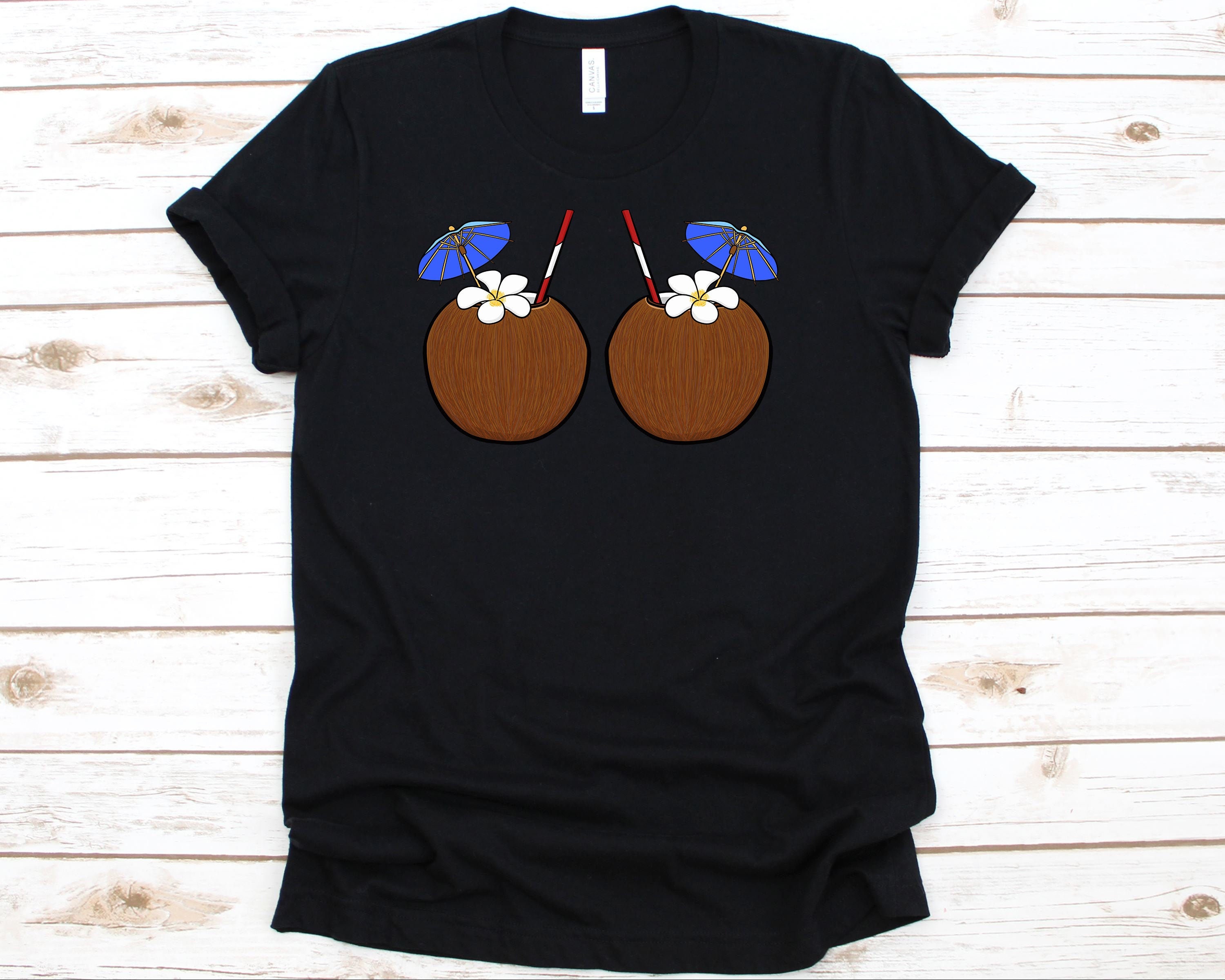 Coconut Bra Flower Boobs Hawaii Aloha Beaches Funny Shirt Essential  T-Shirt for Sale by tikius