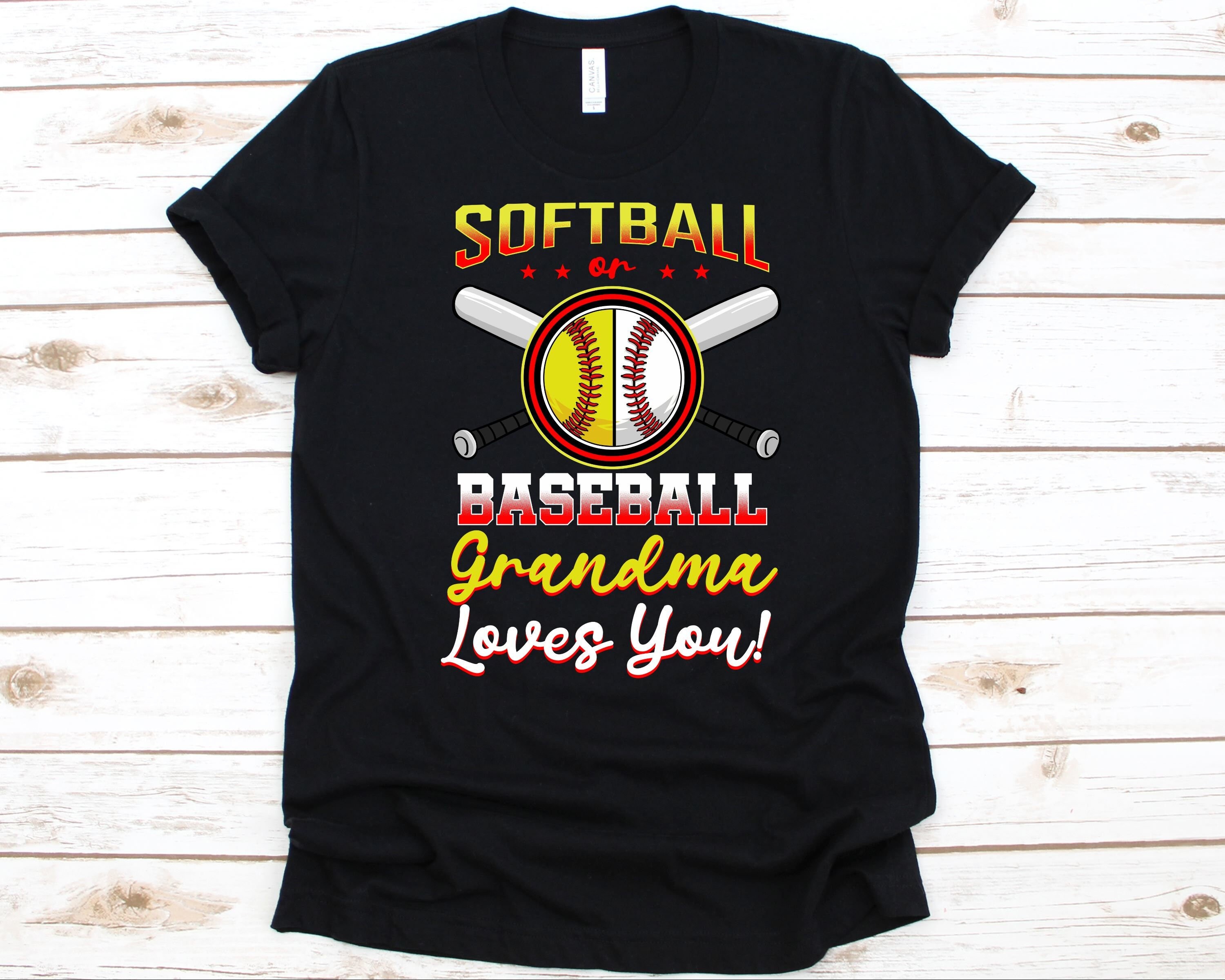 Softball or Baseball Grandma Loves You Shirt Softball - Etsy