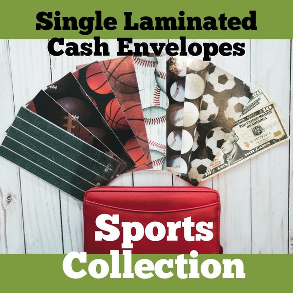 SPORTS COLLECTION - Single Laminated Cash Envelopes!