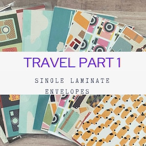 TRAVEL COLLECTION 2 - Single Laminated Cash Envelopes