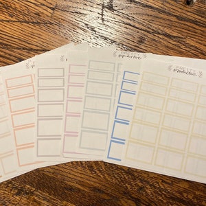 Hobonichi Cousin  Boxes for Weekly View- Formatted For the Hobonichi Cousin Column Width