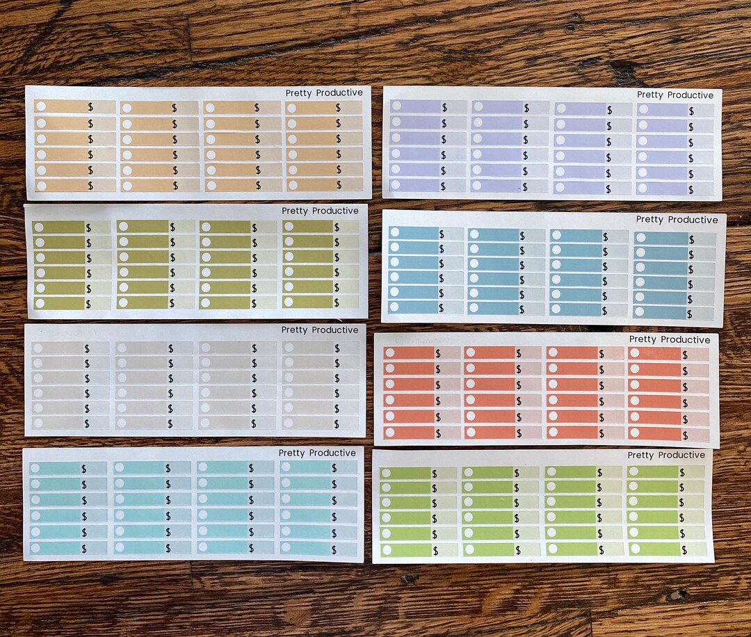 NEW Checkbox Budget Planner Stickers - 8 Color Choices to Match Your ...