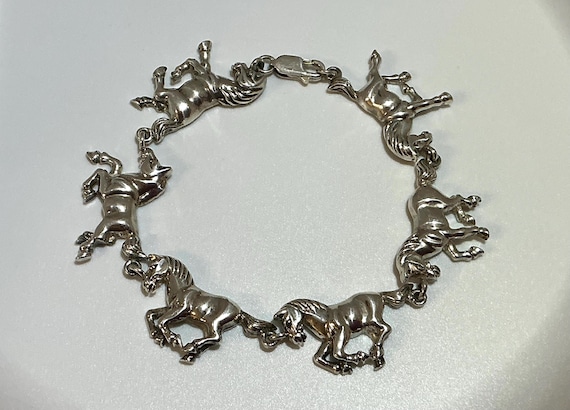 Vintage Sterling Silver Horse Sterling Silver Bracelet