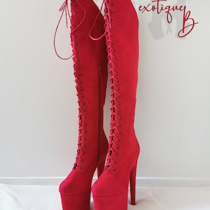 Knee High Exotic Pole Dance Boots - 8 inch