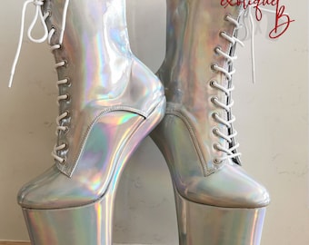 Heelless Exotische Pole Dance Schoenen Laarzen - 8 inch