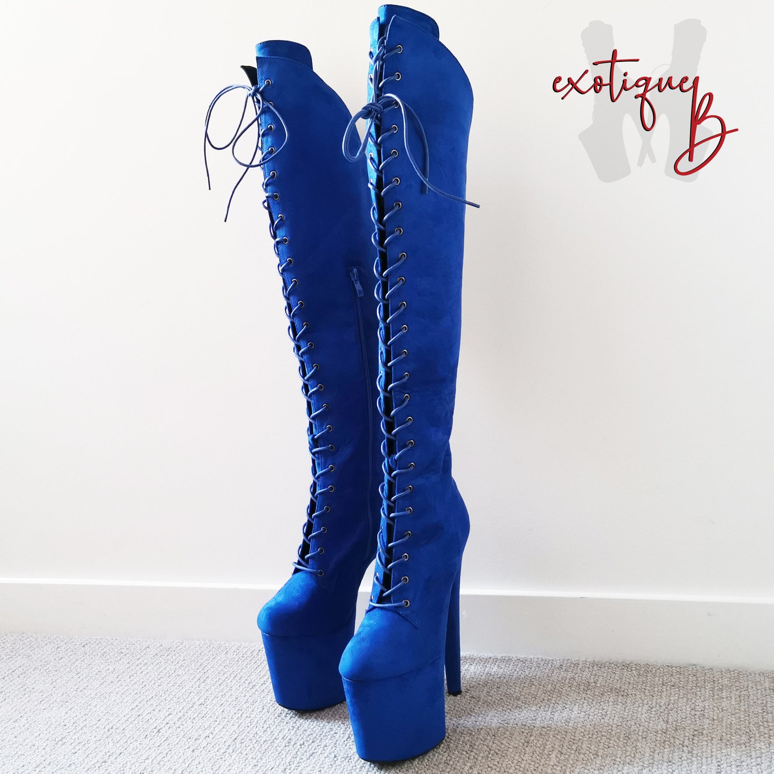 Knee High Exotic Pole Dance Boots 8 Inch Etsy