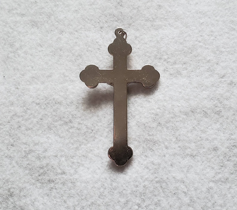 Pectoral Crucifix With Inlaid Black Enamel - Etsy