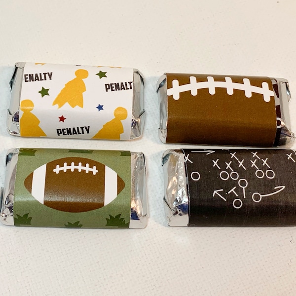 Football Game Time Candy Bar Wrappers