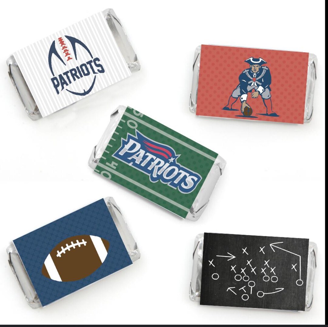 Superbowl Candy Bar Wrappers - Patriots - Etsy