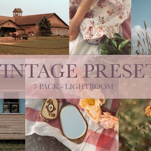 VINTAGE PRESETS For Lightroom - 7 Pack