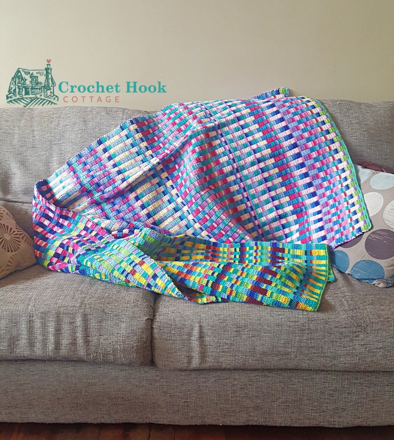 Temperature Blanket Crochet Pattern Lines and Stripes PDF Digital Download, includes colour charts and sheets for temperature tracking image 4