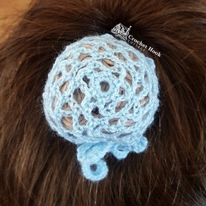 Hair Bun Cover: 70s Style Crocheted Snood, Ballerina Bun Hair Accessory