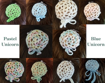 Crochet Hair Bun Covers, Hair Snoods, Ballerina Bun Covers