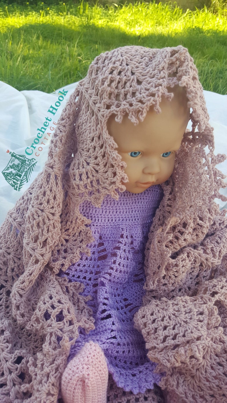 CROCHET PATTERN Vintage Waterlily Circular Baby Shawl PDF Etsy