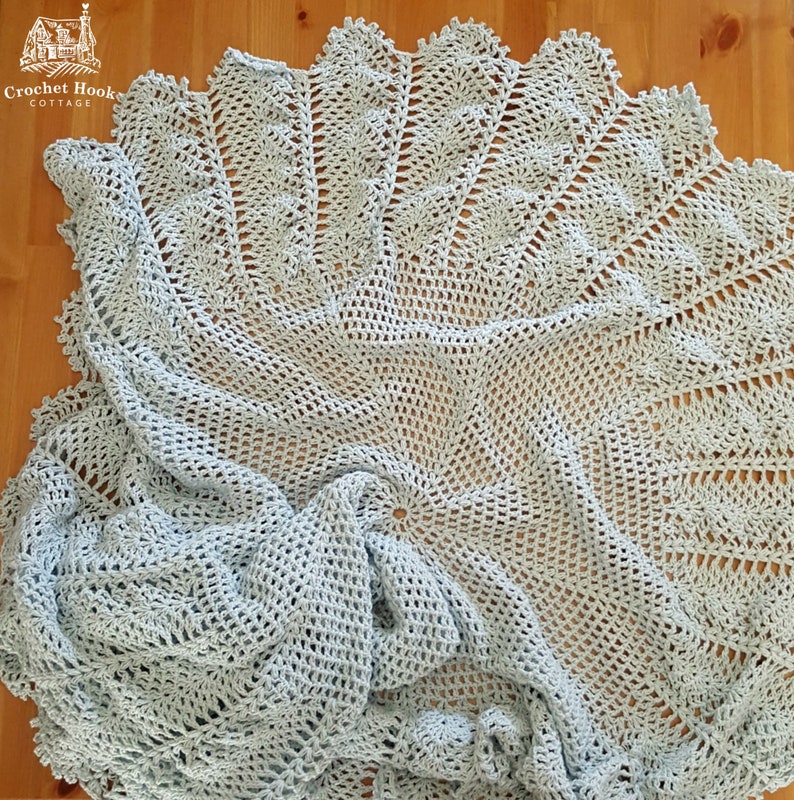 CROCHET PATTERN Vintage Waterlily Circular Baby Shawl PDF Etsy